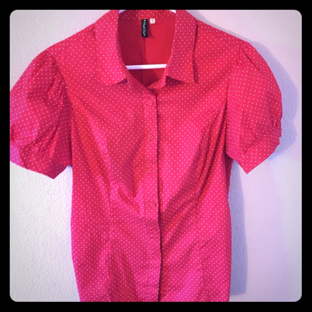Heart❤️Soul red polka dot Top